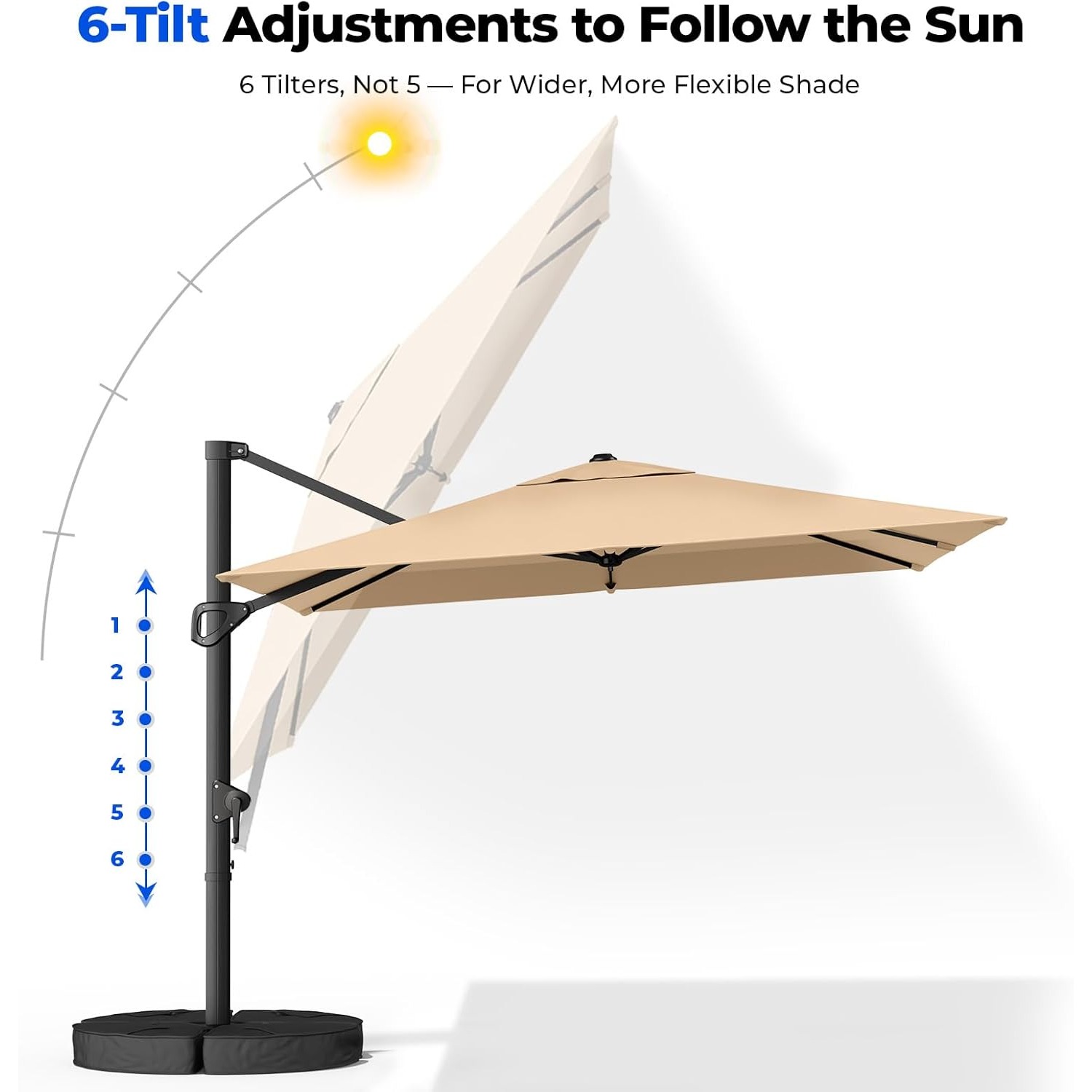 مظلة فناء كانتيليفر 10×10 قدم  - مراجعة Outdoor Furniture Umbrella وسعره
