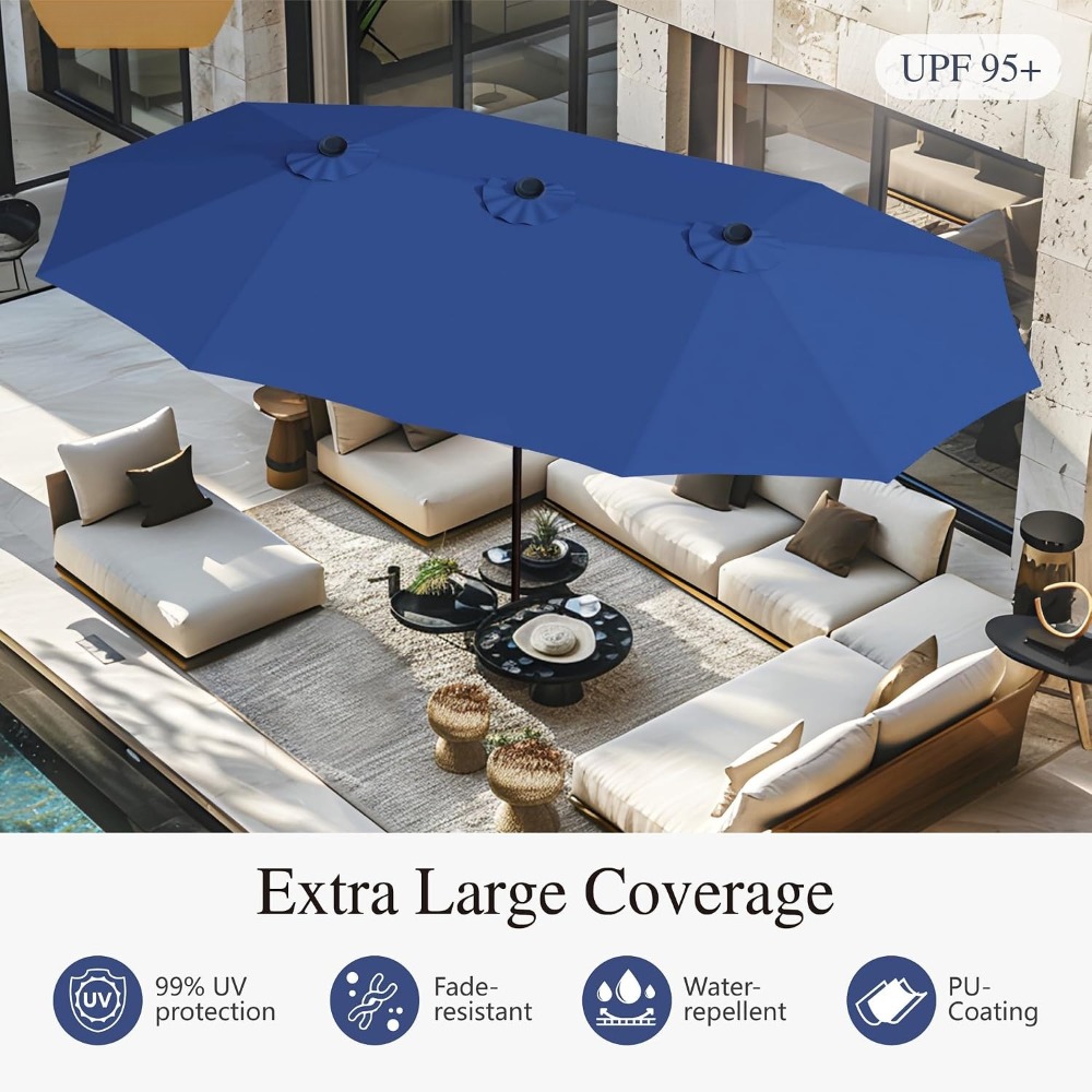 مظلة سوقية مستطيلة كبيرة جدًا  - مراجعة Outdoor Furniture Umbrella وسعره